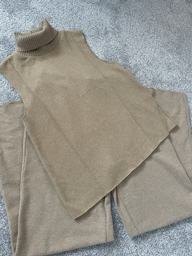 Zara beige knit sleeveless - zara,