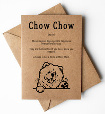 Chow Chow definition card or