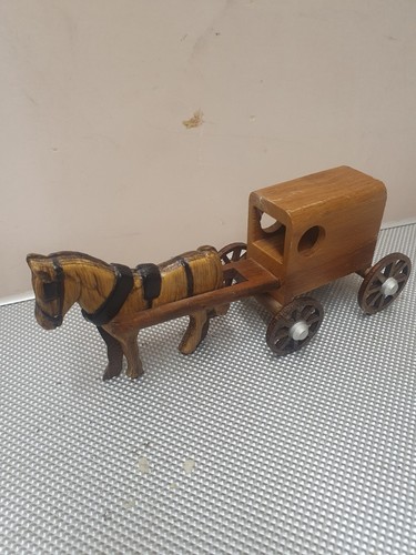 Wooden horse and cart - horse,