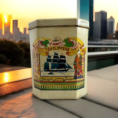 Vintage tea clippers tin - clippers,
