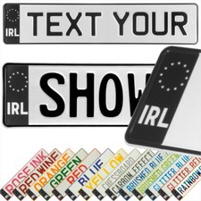 IRL Black Irish Ireland 3D Pressed Metal Number Plates Replica Show Trucker Name