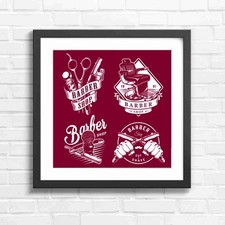 Retro barber shop - barber, and
