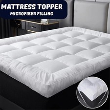 10cm Mattress Topper Hotel Quality Thick Bed Toppers Single Double Super King