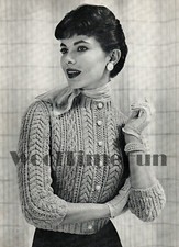 Knitting Pattern Vintage 1950s