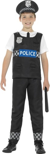 Smiffys cop costume black - smiffys,