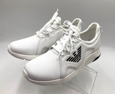 EA7 Emporio Armani white Mesh Runner men's trainers Uk size 8 NEW with tags