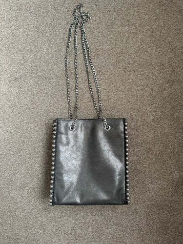 Zara metallic gunmetal studded - zara,
