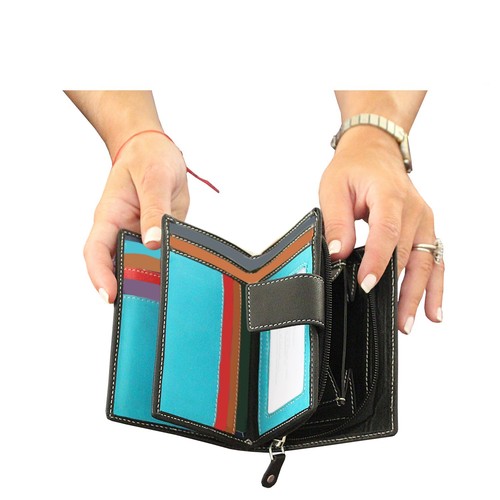 Ladies black real nappa - black,