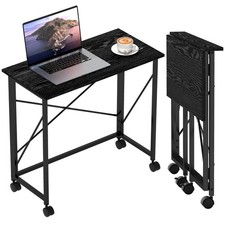 HOMCOM Folding Desk on Wheels