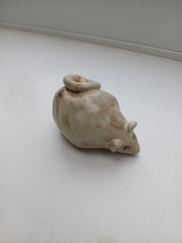 Pottery mouse handmade and one - pottery,