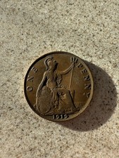 1919 King George V One Penny Coin