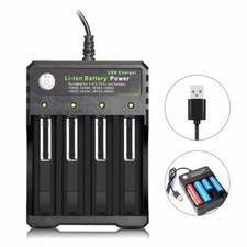 4 Slot USB Battery Charger for