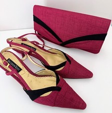 Jacques Vert Shoes & Bag Wedding Guest Mother of Bride Groom Prom Raspberry 5 38