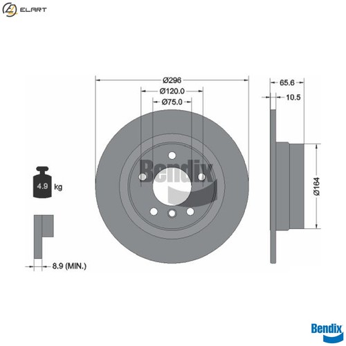 Brake disc bds1637 for - brake,
