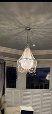 Next Crystal Glass  5 Light Chandelier Excellent Condition In Working Order x2