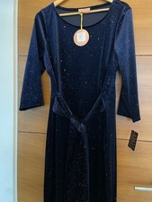 Popsy Phoenix navy blue velvet