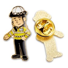 Female Traffic Cop / Police Officer Pin Badge RPU Black Rat Roads Policing