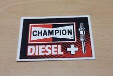 Vintage Champion Diesel + Glowplug Sticker Transfer Decal