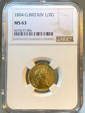 1804 Gold Half Guinea, George