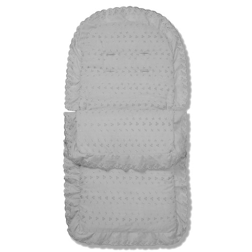 Broderie anglaise footmuff - broderie,