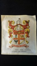 Cigarette Silk 1918 Stoke On Trent Coat Of Arms Staffordshire 