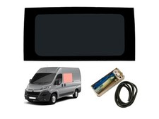 Left Side Window for Citroen Relay 2006+ L2 L3 L4 Tinted Glass Fixed Fitting Kit