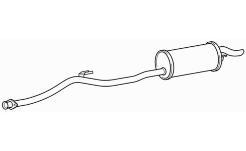 Rear exhaust silencer back box - rear,