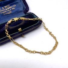 9ct gold fancy link - fancy, bracelet
