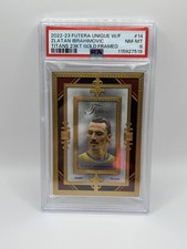 2022-23 Futera Unique Titans Zlatan Ibrahimovic 23KT Gold Frame PSA8 1/11