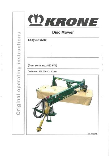 Krone disc mower - disc,