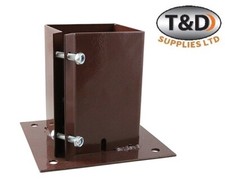Timco Taurus Bolt Down Shoe Fence Post Support - Base Bracket - Various Sizes