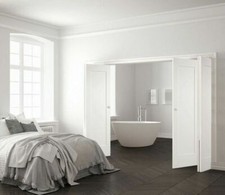 composite internal bifold-ing doors white shaker 1 panel folding wooden doors