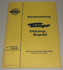 Operating Instructions Tempo Viking Rapid Tempo Manual Instruction Manual 10/1957