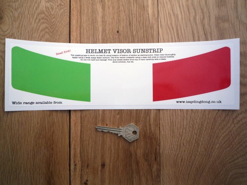 Italian tricolore helmet visor - italian,