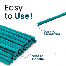 60cm / 24" Garden Canes Flower Sticks Bamboo Split Plant Support Frame Green