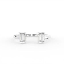 18K White Gold Minimalist Open