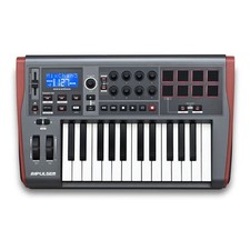 Novation Impulse 25 - USB 25-Key Controller Keyboard With Aftertouch, 8 Pads, 8 