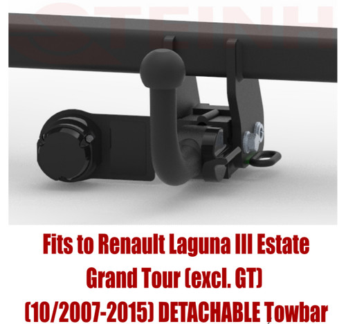 Detachable tow bar - bar, renault