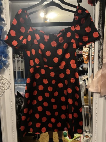 Black polka dot - dress, with