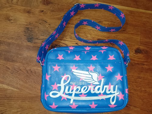 Superdry shoulder bag blue - superdry,