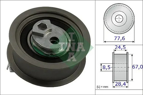 Timing belt tensioner pulley