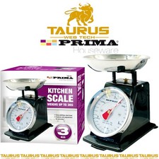3 KG Vintage MANUAL Kitchen Scales TRADITIONAL Home Food WEIGHING Steel Bowl UK