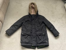 Boys Childs kids Parka Ted Baker jacket coat Black - age 11 Years