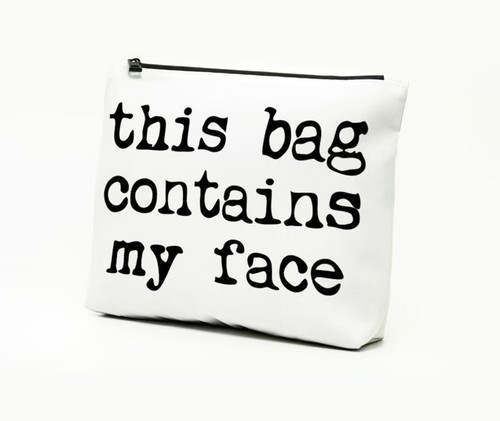 This bag contains face - this,