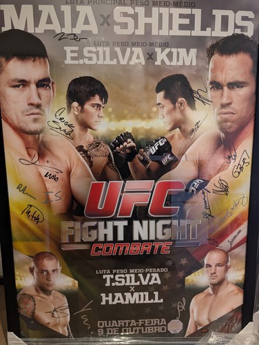 Ufc signed poster framed - signed,