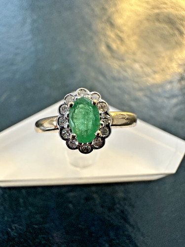 Vintage 9ct gold emerald - vintage,