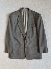 Vintage Giorgio Armani Le Collezioni Wool Cashmere Herringbone Blazer 50REG 90s