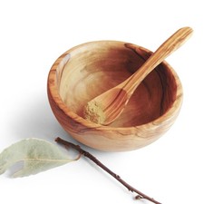 Olive wood bowl - olive, handmade