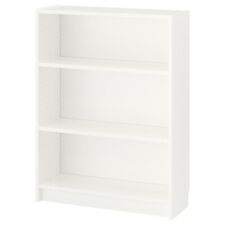 IKEA Shelving Unit White Bookcase with Adjustable Shallow Shelves Storage Unit