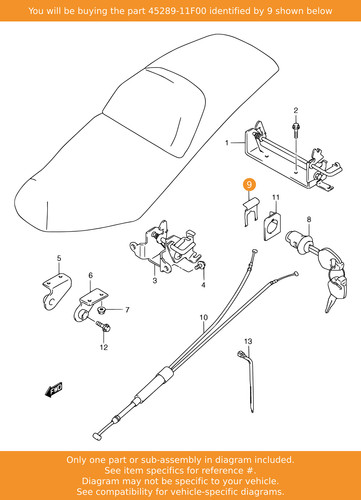 Suzuki plate seat - seat, lock